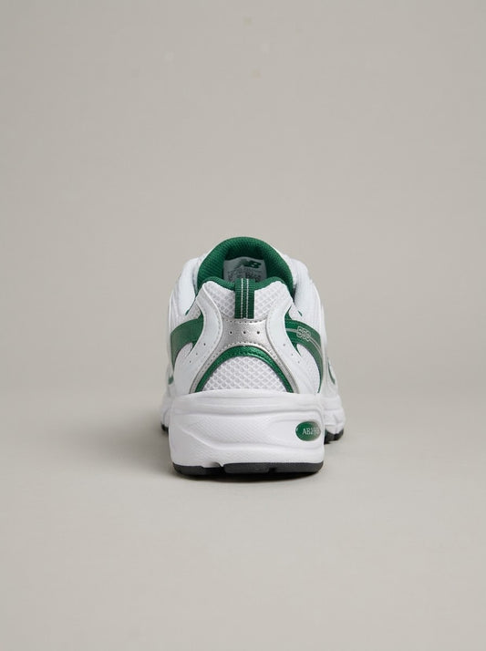 UrbanSole 530 Vintage Retro Runner Sneakers – White / Green